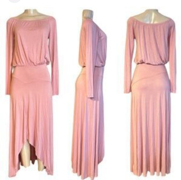 Free People Juptier Pink Off-Shoulder Maxi Dress - XS - Picture 4 of 10